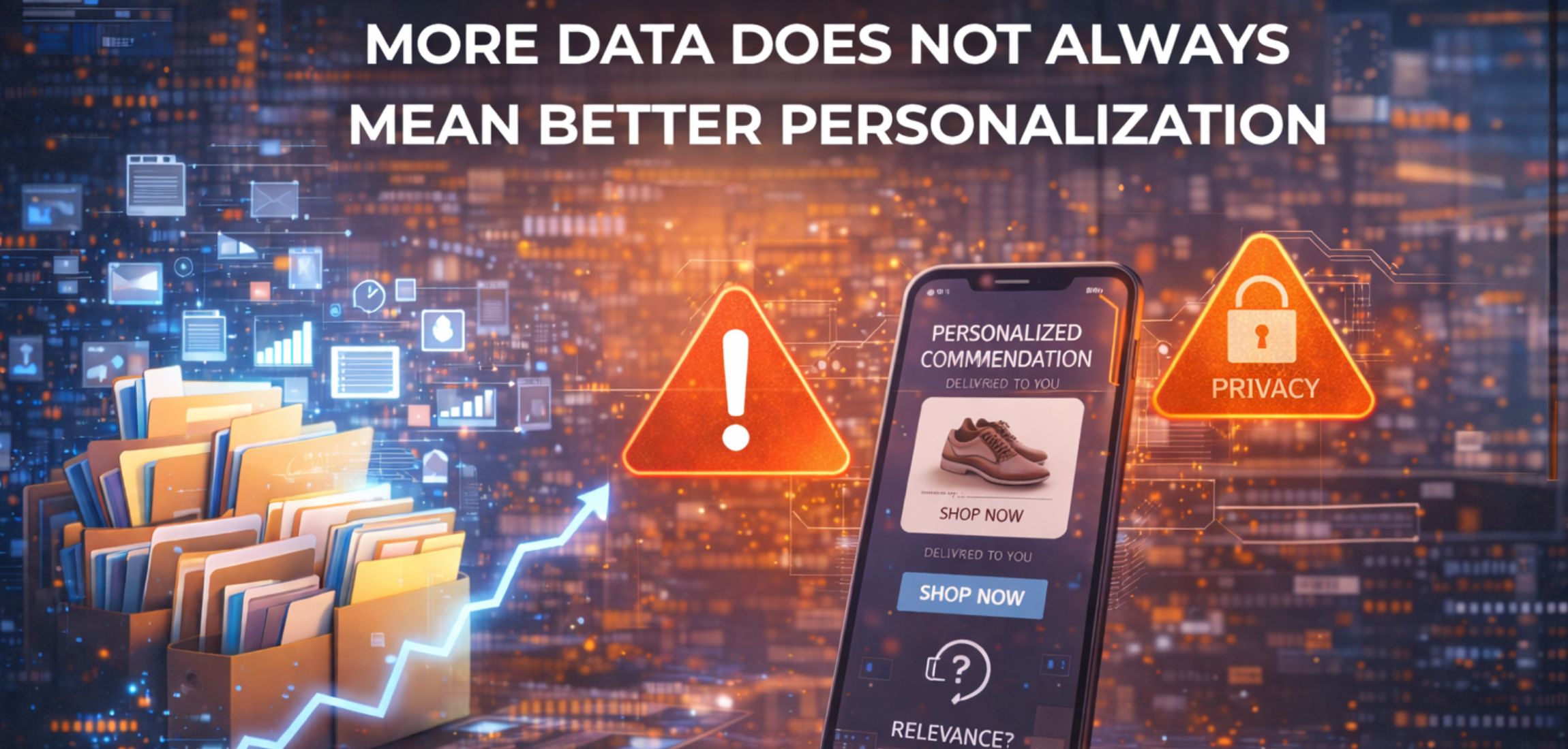more data does not always mean better personalization concept illustration